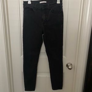high rise Black skinny jeans